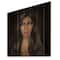Designart - Portrait of African American Woman IV - Modern Print on Natural Pine Wood